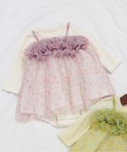 【エフオー オンラインストア/F.O.Online Store / KIDS】の花柄ボリュームチュールカバーオール 大人の最旬トレンドファッション＆コーディネート founy(ファウニー) ファッション Fashion キッズファッション Fashion for Kids ギフト プレゼント Gift / Present ベビー Baby, Babywear ロンパース Romper, Jumpsuit thumbnail ピンク|ID: prp329100004993429 ipo3291000000037398787