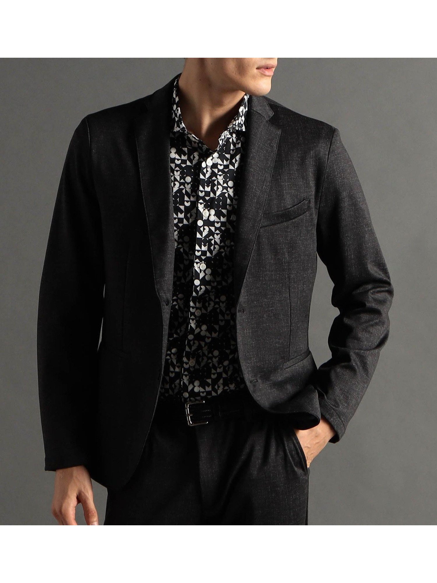 【ニコル/NICOLE / MEN】のDELEGANT メランジジャージ セットアップジャケット インテリア・キッズ・メンズ・レディースファッション・服の通販 founy(ファウニー) 　ファッション　Fashion　メンズファッション　Fashion for Men　セットアップ　Matching Sets　ジャケット　Jacket, Outerwear　スマート　Smart, Elegant　セットアップ　Set-Up, Coordinated Outfit　フランス　France, French　ブルゾン　Blouson, Bomber Jacket　ポケット　Pocket, Pocket Detail　エレガント 上品　Elegant　別注　Limited Edition, Custom Order　49ブラック|ID: prp329100004993461 ipo3291000000037399153