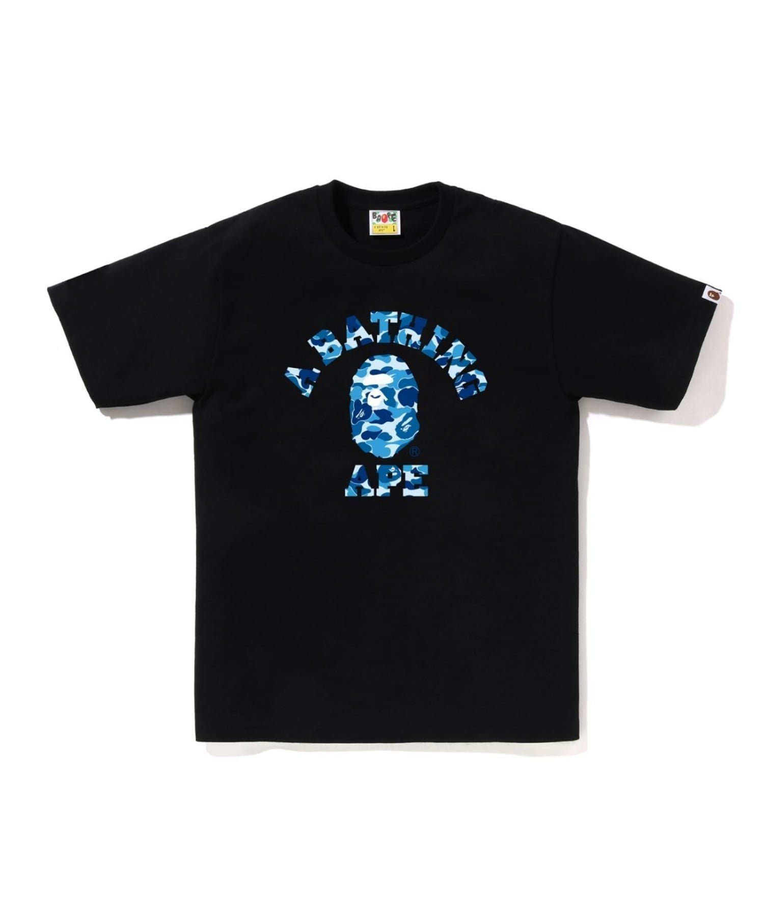 【ア ベイシング エイプ/A BATHING APE】のABC CAMO COLLEGE TEE インテリア・キッズ・メンズ・レディースファッション・服の通販 founy(ファウニー) 　ファッション　Fashion　レディースファッション　Fashion for Women　インナー　Innerwear　ショート　Short, Short Length　スリーブ　Sleeve, Long Sleeve / Short Sleeve　フロント　Front, Front Design　プリント　Print, Printed Pattern　ラバー　Rubber, Rubber Sole　BKxBL|ID: prp329100004993480 ipo3291000000037399291