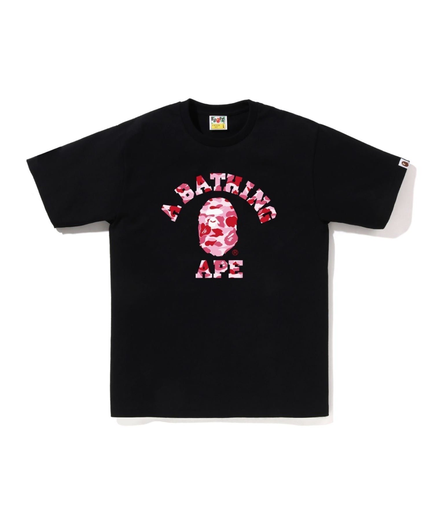 【ア ベイシング エイプ/A BATHING APE】のABC CAMO COLLEGE TEE インテリア・キッズ・メンズ・レディースファッション・服の通販 founy(ファウニー) 　ファッション　Fashion　レディースファッション　Fashion for Women　インナー　Innerwear　ショート　Short, Short Length　スリーブ　Sleeve, Long Sleeve / Short Sleeve　フロント　Front, Front Design　プリント　Print, Printed Pattern　ラバー　Rubber, Rubber Sole　BKxPK|ID: prp329100004993480 ipo3291000000037399293