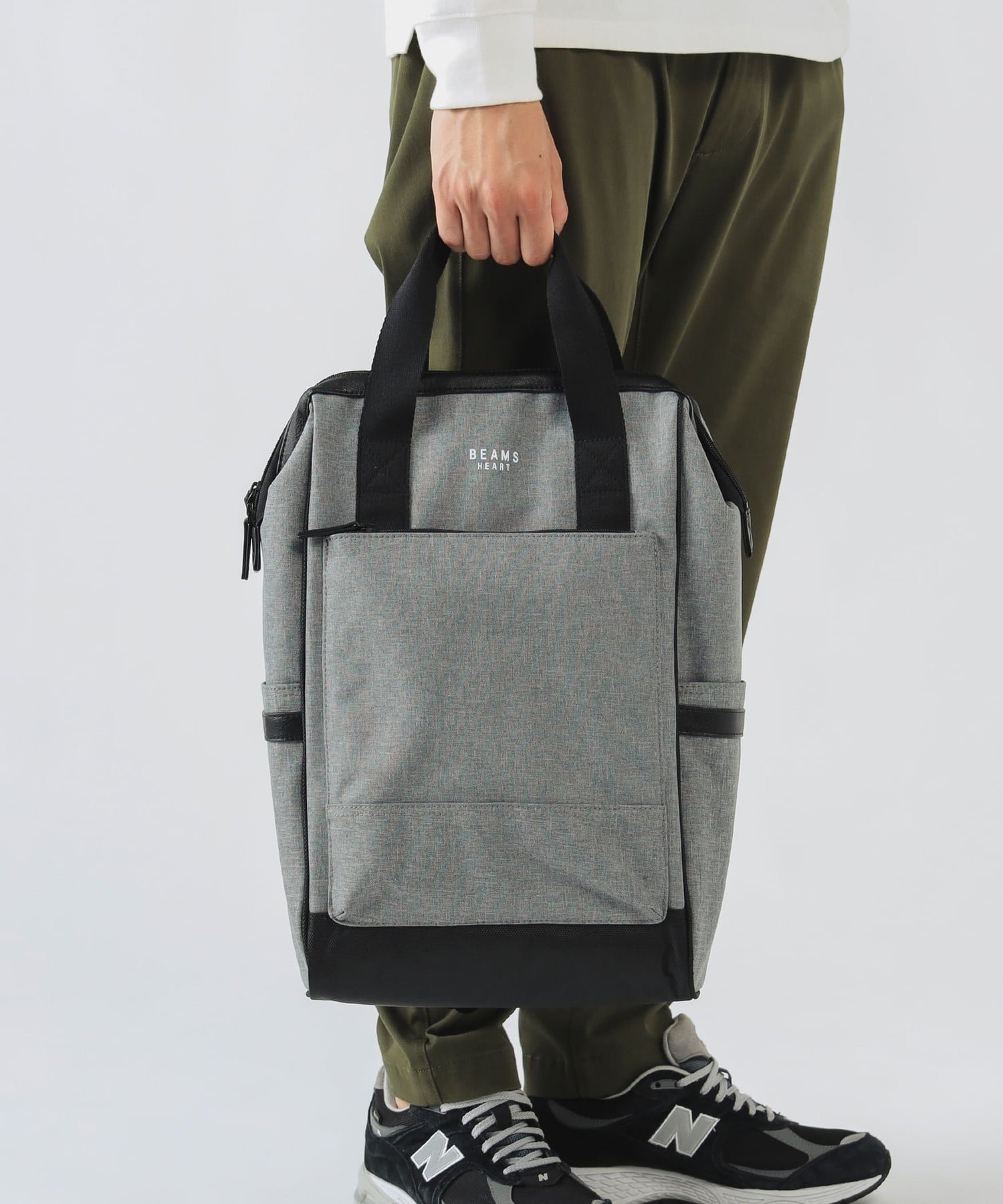 【ビームス ハート/BEAMS HEART / MEN】の【A4サイズ対応】ポリエステル 杢素材 2WAY バックパック リュック ビジネス お仕事 15.5L インテリア・キッズ・メンズ・レディースファッション・服の通販 founy(ファウニー) 　ファッション　Fashion　メンズファッション　Fashion for Men　ビジネス 仕事 通勤　Business / Work / Commuting　ポケット　Pocket, Pocket Detail　リュック　Backpack, Rucksack　傘　Umbrella, Parasol　CHARCOAL.G|ID: prp329100004993491 ipo3291000000037399345