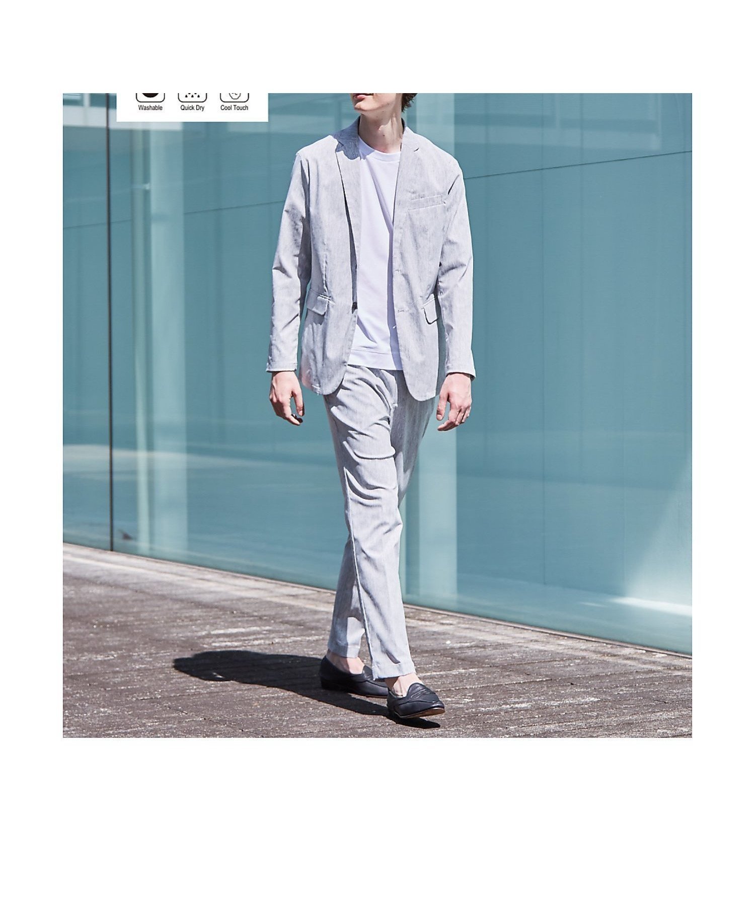 【アバハウス/ABAHOUSE / MEN】の【上下2点セット/セットアップ対応】COOL DRY MAX セットアップ / インテリア・キッズ・メンズ・レディースファッション・服の通販 founy(ファウニー) 　ファッション　Fashion　メンズファッション　Fashion for Men　セットアップ　Matching Sets　クッション　Cushion, Throw Pillow　シャイニー　Shiny, Glossy Finish　ショーツ　Shorts, Short Pants　ジャケット　Jacket, Outerwear　ストライプ　Stripe, Striped Pattern　セットアップ　Set-Up, Coordinated Outfit　チェック　Check, Plaid, Tartan　ドローコード　Drawcord, Drawstring Cord　ポケット　Pocket, Pocket Detail　ポロシャツ　Polo Shirt, Collared Tee　レギュラー　Regular, Standard Fit　おすすめ　Recommended / Our Picks　ビジネス 仕事 通勤　Business / Work / Commuting　グレー|ID: prp329100004993499 ipo3291000000037399391