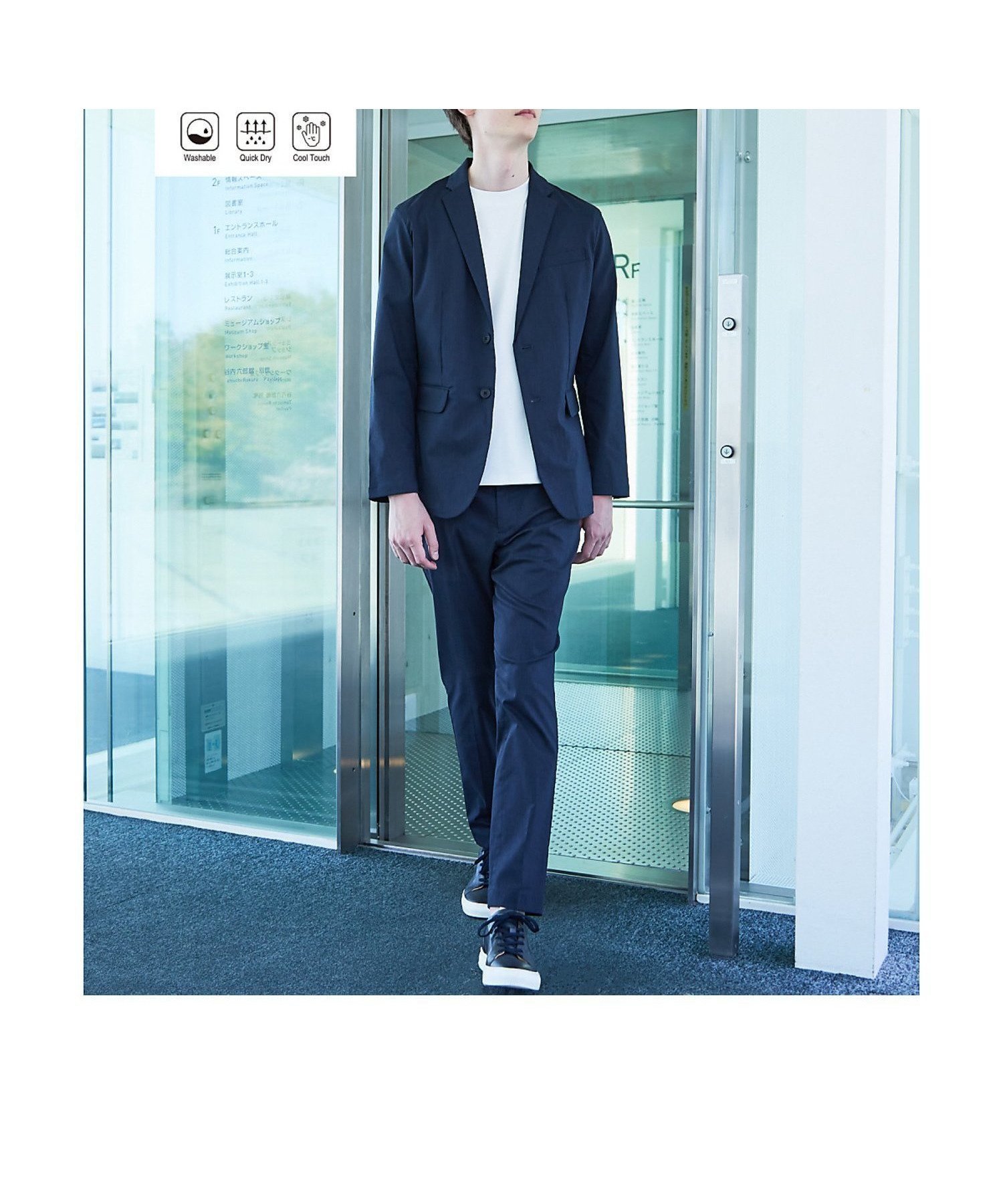 【アバハウス/ABAHOUSE / MEN】の【上下2点セット/セットアップ対応】COOL DRY MAX セットアップ / インテリア・キッズ・メンズ・レディースファッション・服の通販 founy(ファウニー) 　ファッション　Fashion　メンズファッション　Fashion for Men　セットアップ　Matching Sets　クッション　Cushion, Throw Pillow　シャイニー　Shiny, Glossy Finish　ショーツ　Shorts, Short Pants　ジャケット　Jacket, Outerwear　ストライプ　Stripe, Striped Pattern　セットアップ　Set-Up, Coordinated Outfit　チェック　Check, Plaid, Tartan　ドローコード　Drawcord, Drawstring Cord　ポケット　Pocket, Pocket Detail　ポロシャツ　Polo Shirt, Collared Tee　レギュラー　Regular, Standard Fit　おすすめ　Recommended / Our Picks　ビジネス 仕事 通勤　Business / Work / Commuting　ネイビー|ID: prp329100004993499 ipo3291000000037399394