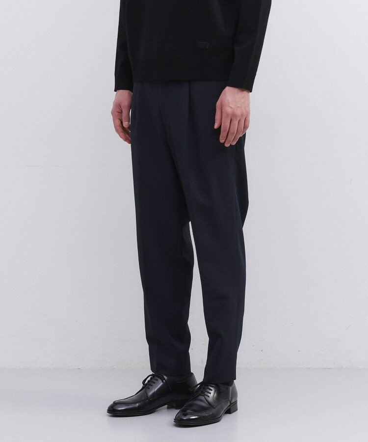 【タケオキクチ/TAKEO KIKUCHI / MEN】の【多機能】リネンライクカルゼ イージーパンツ インテリア・キッズ・メンズ・レディースファッション・服の通販 founy(ファウニー) 　ファッション　Fashion　メンズファッション　Fashion for Men　ボトムス　Bottoms　ウォッシャブル　Machine Washable　シャーリング　Shirring, Ruched　ストレッチ　Stretch, Stretchy Fabric　スピンドル　Spindle, Drawcord　スマート　Smart, Elegant　テーパード　Tapered, Tapered Pants　ポケット　Pocket, Pocket Detail　リネン　Linen, Linen Fabric　ループ　Loop, Loop Knit　おすすめ　Recommended / Our Picks　夏　Summer　エレガント 上品　Elegant　ビジネス 仕事 通勤　Business / Work / Commuting　ブルー|ID: prp329100004993504 ipo3291000000037399429