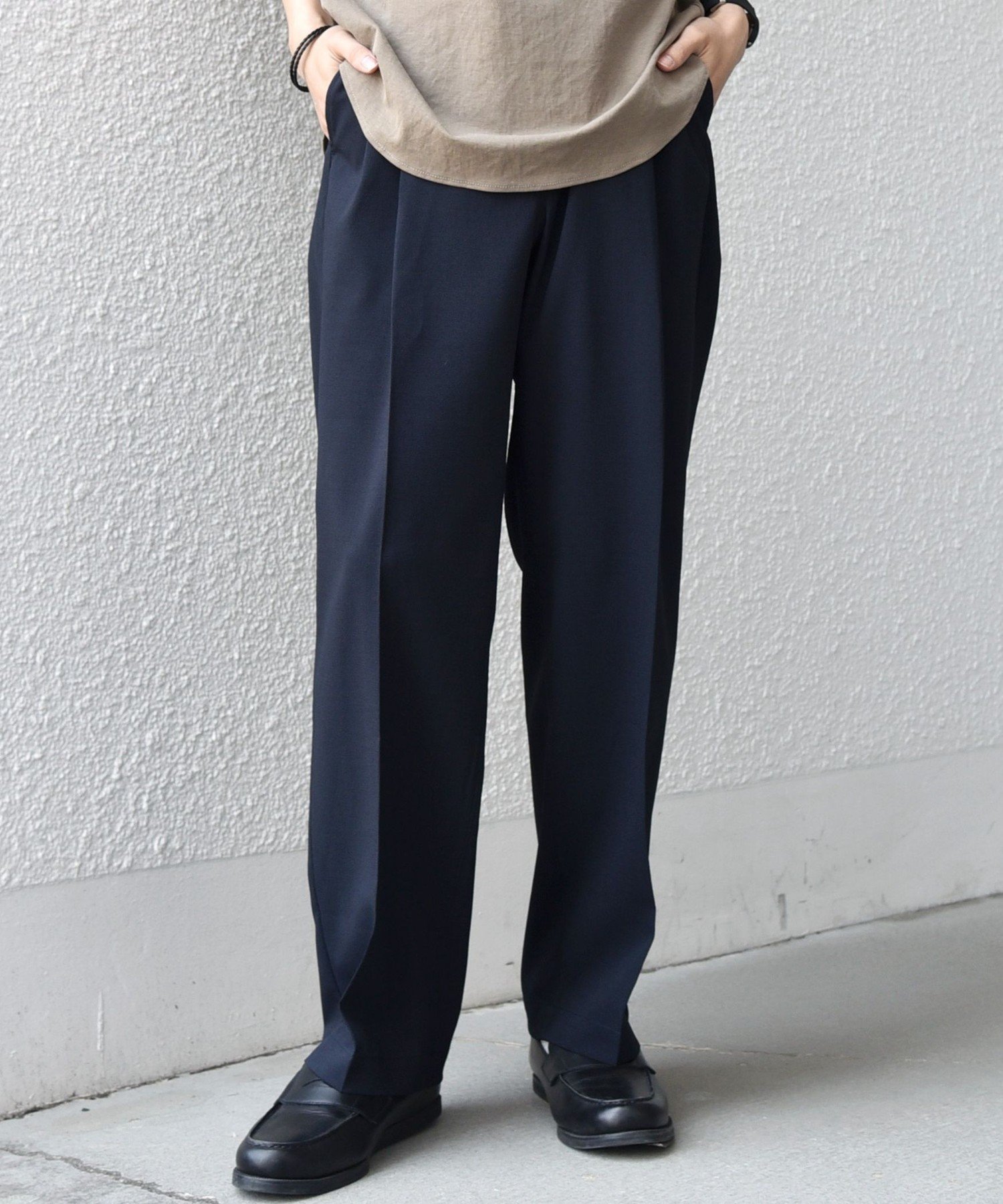 【シップス/SHIPS / MEN】のSHIPS any 通気性/遮熱/吸水速乾 CALCULO サマー トロピカル 2タック イージー パンツ(セットアップ対応)26SS インテリア・キッズ・メンズ・レディースファッション・服の通販 founy(ファウニー) 　ファッション　Fashion　メンズファッション　Fashion for Men　ボトムス　Bottoms　吸水　Absorbent, Quick-Dry　軽量　Lightweight, Ultra Light　サマー　Summer, Summer Style　シンプル　Simple, Minimal　ジャケット　Jacket, Outerwear　セットアップ　Set-Up, Coordinated Outfit　ドローコード　Drawcord, Drawstring Cord　フィット　Fit, Slim Fit　リラックス　Relax, Relaxed Fit　夏　Summer　エレガント 上品　Elegant　ビジネス 仕事 通勤　Business / Work / Commuting　2026年　2026　2026春夏・S/S　Spring/Summer 2026 SS26　ネイビー|ID: prp329100004993507 ipo3291000000037399448