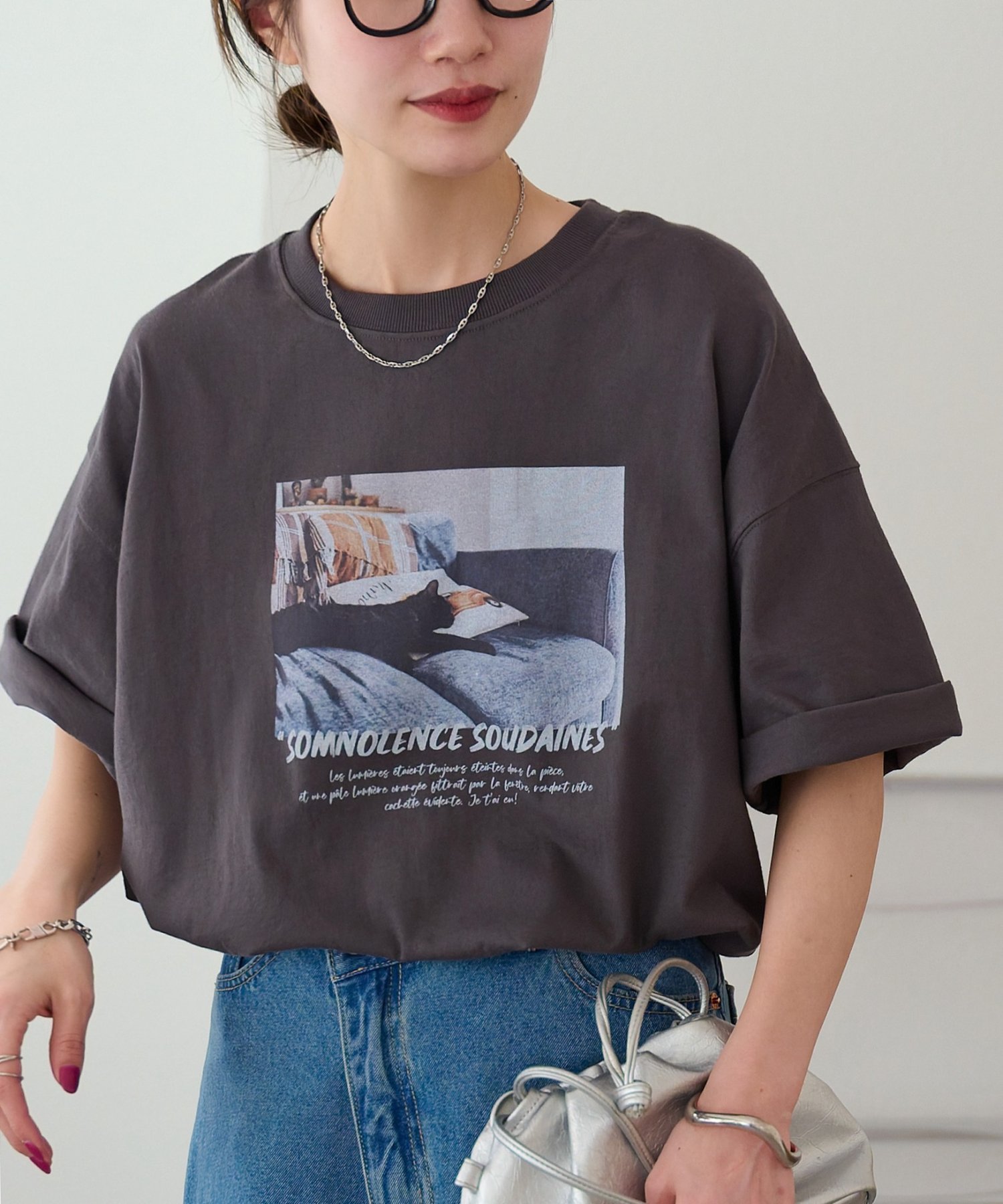 【ディスコート/Discoat】のアソートアニマルフォトTシャツ インテリア・キッズ・メンズ・レディースファッション・服の通販 founy(ファウニー) 　ファッション　Fashion　レディースファッション　Fashion for Women　トップス・カットソー　Cut & Sew Tops　シャツ・ブラウス・オフィスカジュアル　Elegant Blouses & Button-Ups　ロングTシャツ・Tシャツ　Longline T-Shirts & Tees　チャコールグレー|ID: prp329100004993511 ipo3291000000037399477