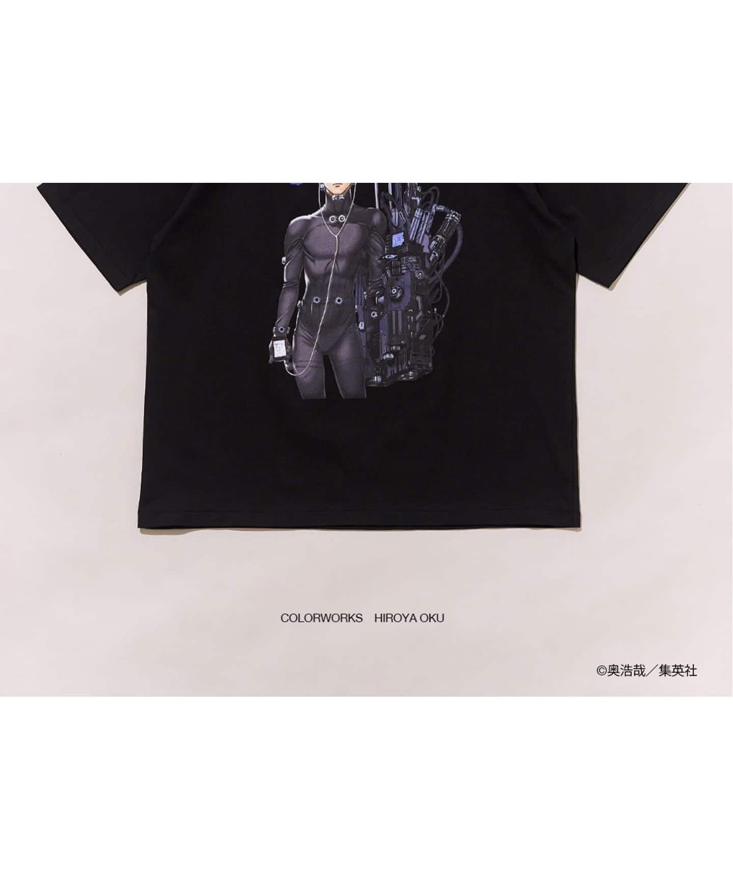 【フォーワンセブン エディフィス/417 EDIFICE】のGANTZ / ガンツ 417別注『COLOR WORKS』Tシャツ インテリア・キッズ・メンズ・レディースファッション・服の通販 founy(ファウニー) 　ファッション　Fashion　レディースファッション　Fashion for Women　トップス・カットソー　Cut & Sew Tops　シャツ・ブラウス・オフィスカジュアル　Elegant Blouses & Button-Ups　ロングTシャツ・Tシャツ　Longline T-Shirts & Tees　イラスト　Illustration　キャラクター　Character, Licensed Characters　クール　Cool, Chic　グラフィック　Graphic, Graphic Design　コレクション　Collection, Seasonal Line　シンプル　Simple, Minimal　スウェット / スエット　Sweatshirt, Sweatwear　スタイリッシュ　Stylish, Fashionable　ダブル　Double, Double-Breasted　人気　Popular, Best Seller　フロント　Front, Front Design　プリント　Print, Printed Pattern　別注　Limited Edition, Custom Order　ミックス　Mix, Mixed Style　メタリック　Metallic, Shiny Finish　ラバー　Rubber, Rubber Sole　ブラック A|ID: prp329100004993514 ipo3291000000037399491