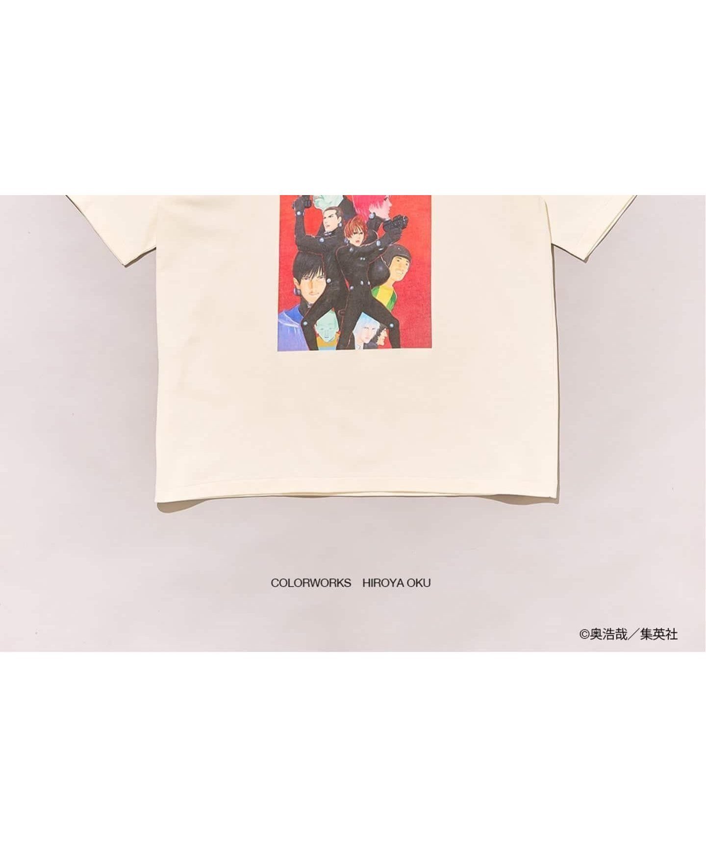 【フォーワンセブン エディフィス/417 EDIFICE】のGANTZ / ガンツ 417別注『COLOR WORKS』Tシャツ インテリア・キッズ・メンズ・レディースファッション・服の通販 founy(ファウニー) 　ファッション　Fashion　レディースファッション　Fashion for Women　トップス・カットソー　Cut & Sew Tops　シャツ・ブラウス・オフィスカジュアル　Elegant Blouses & Button-Ups　ロングTシャツ・Tシャツ　Longline T-Shirts & Tees　イラスト　Illustration　キャラクター　Character, Licensed Characters　クール　Cool, Chic　グラフィック　Graphic, Graphic Design　コレクション　Collection, Seasonal Line　シンプル　Simple, Minimal　スウェット / スエット　Sweatshirt, Sweatwear　スタイリッシュ　Stylish, Fashionable　ダブル　Double, Double-Breasted　人気　Popular, Best Seller　フロント　Front, Front Design　プリント　Print, Printed Pattern　別注　Limited Edition, Custom Order　ミックス　Mix, Mixed Style　メタリック　Metallic, Shiny Finish　ラバー　Rubber, Rubber Sole　ナチュラル|ID: prp329100004993514 ipo3291000000037399496