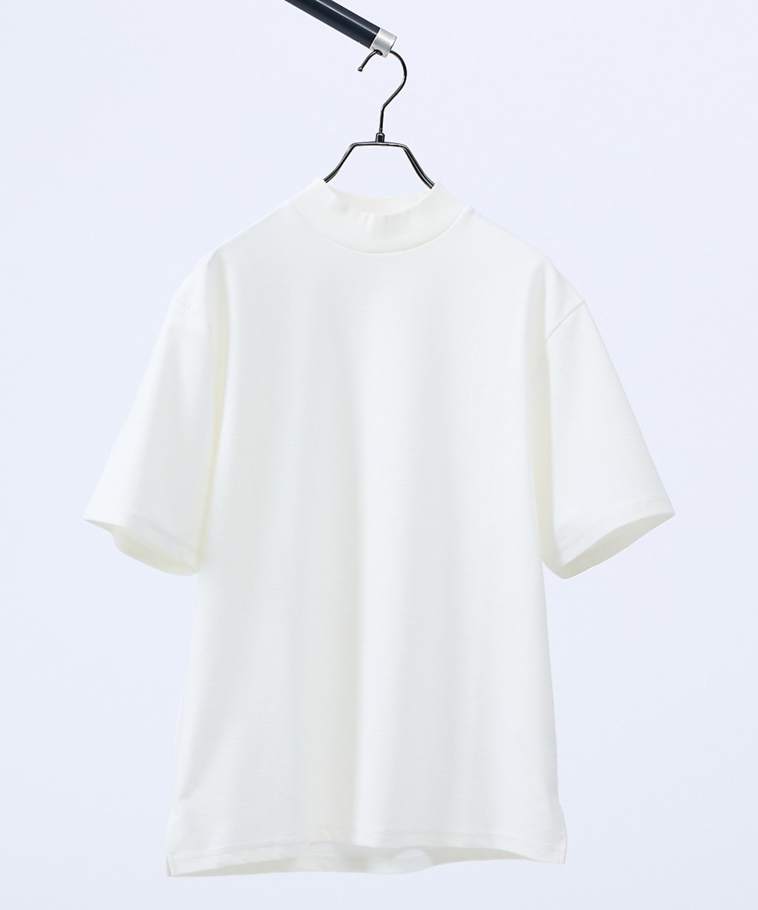 【アバハウス/ABAHOUSE / MEN】の【接触冷感】モックネック Tシャツ / COVEROSS インテリア・キッズ・メンズ・レディースファッション・服の通販 founy(ファウニー) 　ファッション　Fashion　メンズファッション　Fashion for Men　インナー　Innerwear　吸水　Absorbent, Quick-Dry　サマー　Summer, Summer Style　ジャケット　Jacket, Outerwear　スマート　Smart, Elegant　ツイル　Twist, Twisted Detail　バランス　Balance, Style Balance　モックネック　Mock Neck, Short Turtleneck　エレガント 上品　Elegant　ビジネス 仕事 通勤　Business / Work / Commuting　ホワイト|ID: prp329100004993518 ipo3291000000037399518