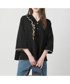 【ユナイテッドアローズ/UNITED ARROWS】のミニマル Vネックフリル プルオーバー BLACK|ID: prp329100004993556 ipo3291000000037400044