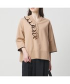 【ユナイテッドアローズ/UNITED ARROWS】のミニマル Vネックフリル プルオーバー BEIGE|ID: prp329100004993556 ipo3291000000037400045