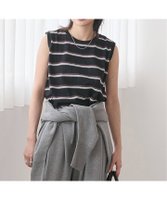 【ジャーナルスタンダード/JOURNAL STANDARD】の《追加2》汗ジミ防止天竺ボーダーノースリーブ 大人の最旬トレンドファッション＆コーディネート founy(ファウニー) ファッション Fashion レディースファッション Fashion for Women トップス・カットソー Cut & Sew Tops キャミソール&ノースリーブ Camisoles & Sleeveless Tops インナー Innerwear シンプル Simple, Minimal スタンダード Standard, Basic ノースリーブ Sleeveless, No-Sleeve ベーシック Basic, Essential ボーダー Border, Stripe 無地 Plain, Solid Color おすすめ Recommended / Our Picks 夏 Summer |ID:prp329100004993593