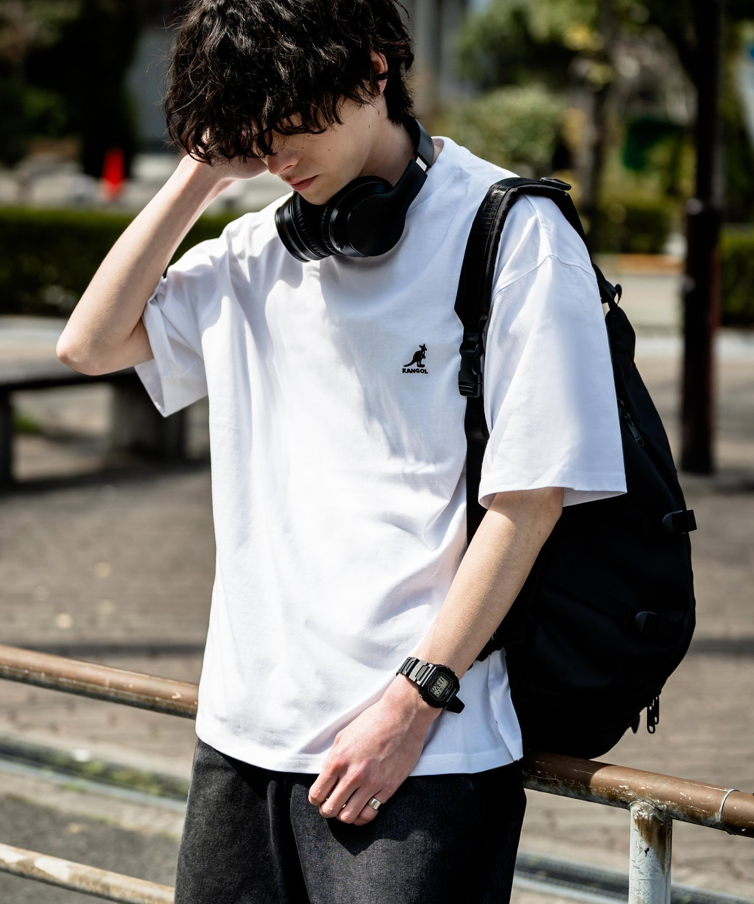 【ロッキーモンロー/Rocky Monroe】のKANGOL 別注コラボ 接触冷感ワンポイントロゴ半袖Tシャツ 大人の最旬トレンドファッション＆コーディネート founy(ファウニー) 　ファッション　Fashion　レディースファッション　Fashion for Women　トップス・カットソー　Cut & Sew Tops　シャツ・ブラウス・オフィスカジュアル　Elegant Blouses & Button-Ups　ロングTシャツ・Tシャツ　Longline T-Shirts & Tees　アウトドア　Outdoor Clothing　カットソー　Cut and Sewn Top　コラボ　Collaboration, Collab　ショルダー　Shoulder, Shoulder Strap　シンプル　Simple, Minimal　スリット　Slit, Slit Detail　デニム　Denim, Jeans Material　ドロップ　Drop Shoulder, Dropped Style　人気　Popular, Best Seller　バランス　Balance, Style Balance　別注　Limited Edition, Custom Order　半袖　Short Sleeve, Half Sleeve　メンズ　Men's, Menswear　リラックス　Relax, Relaxed Fit　ワイド　Wide, Wide Fit　ワンポイント　One Point, Statement Accent　再入荷　Restock / Back in Stock　おすすめ　Recommended / Our Picks　夏　Summer　エレガント 上品　Elegant　 other-1|ID: prp329100004993595 ipo3291000000037400349