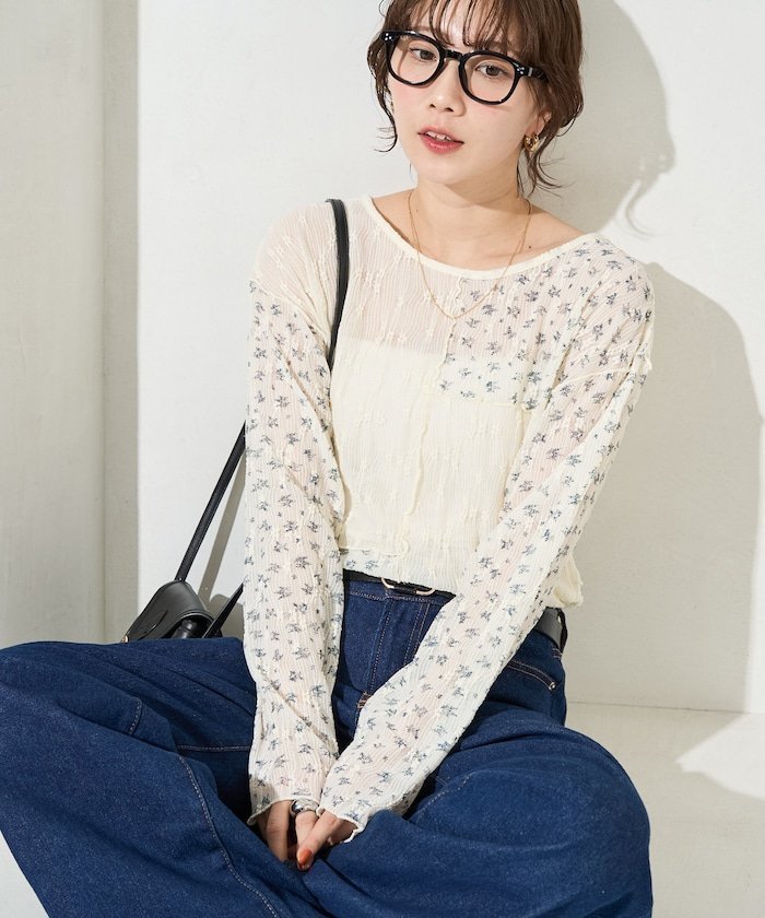 【フリークスストア/FREAK'S STORE】の小花柄プリントパッチワークレーストップス【限定展開】 大人の最旬トレンドファッション＆コーディネート founy(ファウニー) 　ファッション　Fashion　レディースファッション　Fashion for Women　トップス・カットソー　Cut & Sew Tops　花柄・フラワープリント・モチーフ　Floral Prints & Motifs / Flower Pattern Tops　2026年　2026　2026春夏・S/S　Spring/Summer 2026 SS26　インナー　Innerwear　トレンド　Trend, Trending Now　ドッキング　Docking, Mixed Material　フィット　Fit, Slim Fit　プリント　Print, Printed Pattern　レース　Lace, Lace Fabric　夏　Summer　S/S・春夏　SS, Spring/Summer, Warm Season　 other-1|ID: prp329100004993597 ipo3291000000037400360