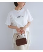 【アンドミー/andme】のコットン 天竺 ロゴ 刺繍 エンブロイダリー 半袖 Tシャツ 大人の最旬トレンドファッション＆コーディネート founy(ファウニー) ファッション Fashion レディースファッション Fashion for Women トップス・カットソー Cut & Sew Tops シャツ・ブラウス・オフィスカジュアル Elegant Blouses & Button-Ups ロングTシャツ・Tシャツ Longline T-Shirts & Tees エンブロイダリー Embroidery Design スリット Slit, Slit Detail 人気 Popular, Best Seller ベーシック Basic, Essential 半袖 Short Sleeve, Half Sleeve おすすめ Recommended / Our Picks thumbnail オフホワイト×チャコールグレー|ID: prp329100004993598 ipo3291000000037400370