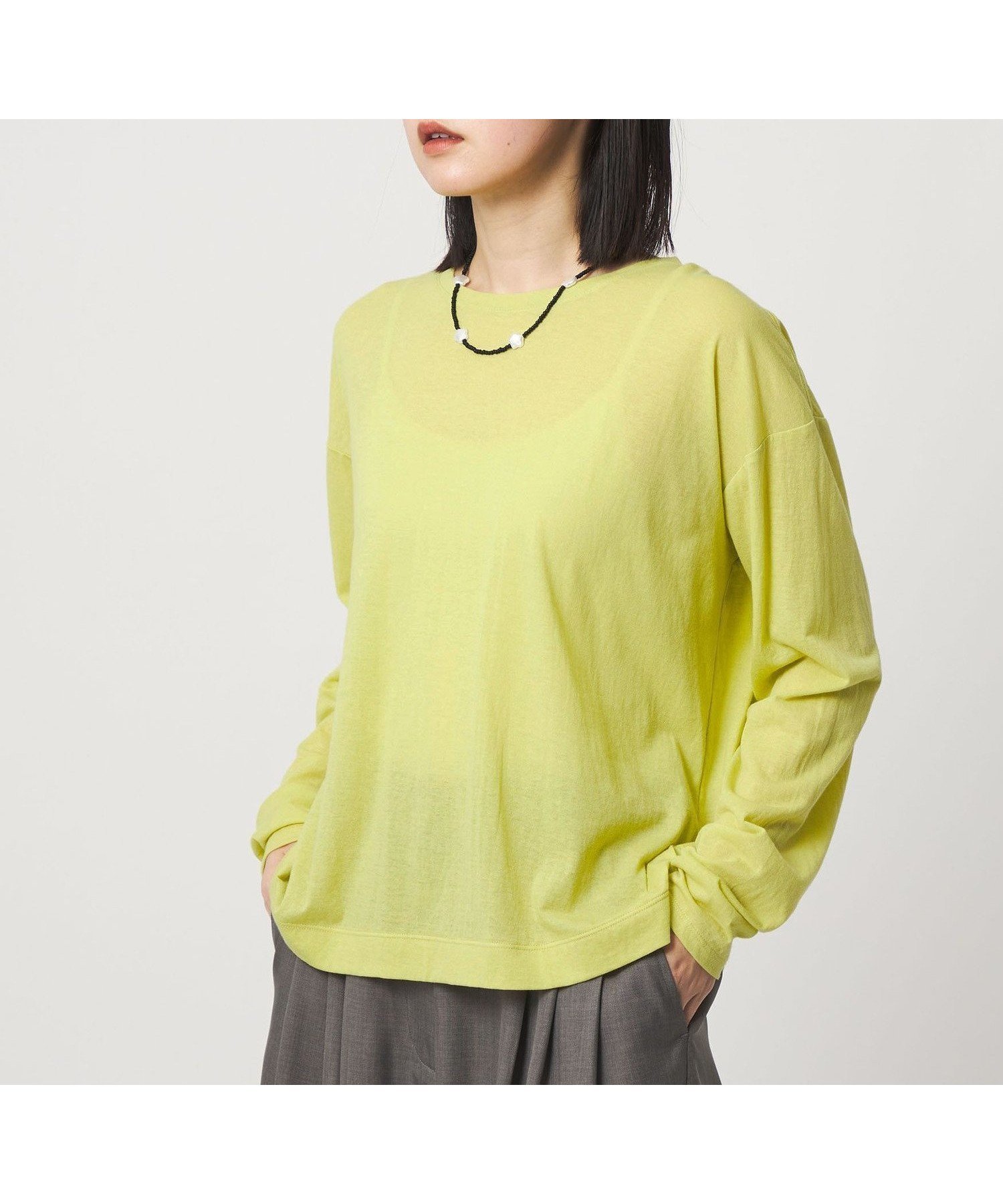 【シテン/CITEN】のCITEN シアー ユルTシャツ インテリア・キッズ・メンズ・レディースファッション・服の通販 founy(ファウニー) 　ファッション　Fashion　レディースファッション　Fashion for Women　トップス・カットソー　Cut & Sew Tops　シャツ・ブラウス・オフィスカジュアル　Elegant Blouses & Button-Ups　ロングTシャツ・Tシャツ　Longline T-Shirts & Tees　インナー　Innerwear　カットソー　Cut and Sewn Top　カーディガン　Cardigan, Knitwear　シアー　Sheer, See-Through　ショート　Short, Short Length　ジャケット　Jacket, Outerwear　スリーブ　Sleeve, Long Sleeve / Short Sleeve　デニム　Denim, Jeans Material　フィット　Fit, Slim Fit　ルーズ　Loose, Oversized　ワイド　Wide, Wide Fit　A/W・秋冬　Autumn/Winter　夏　Summer　YELLOW|ID: prp329100004993599 ipo3291000000037400377