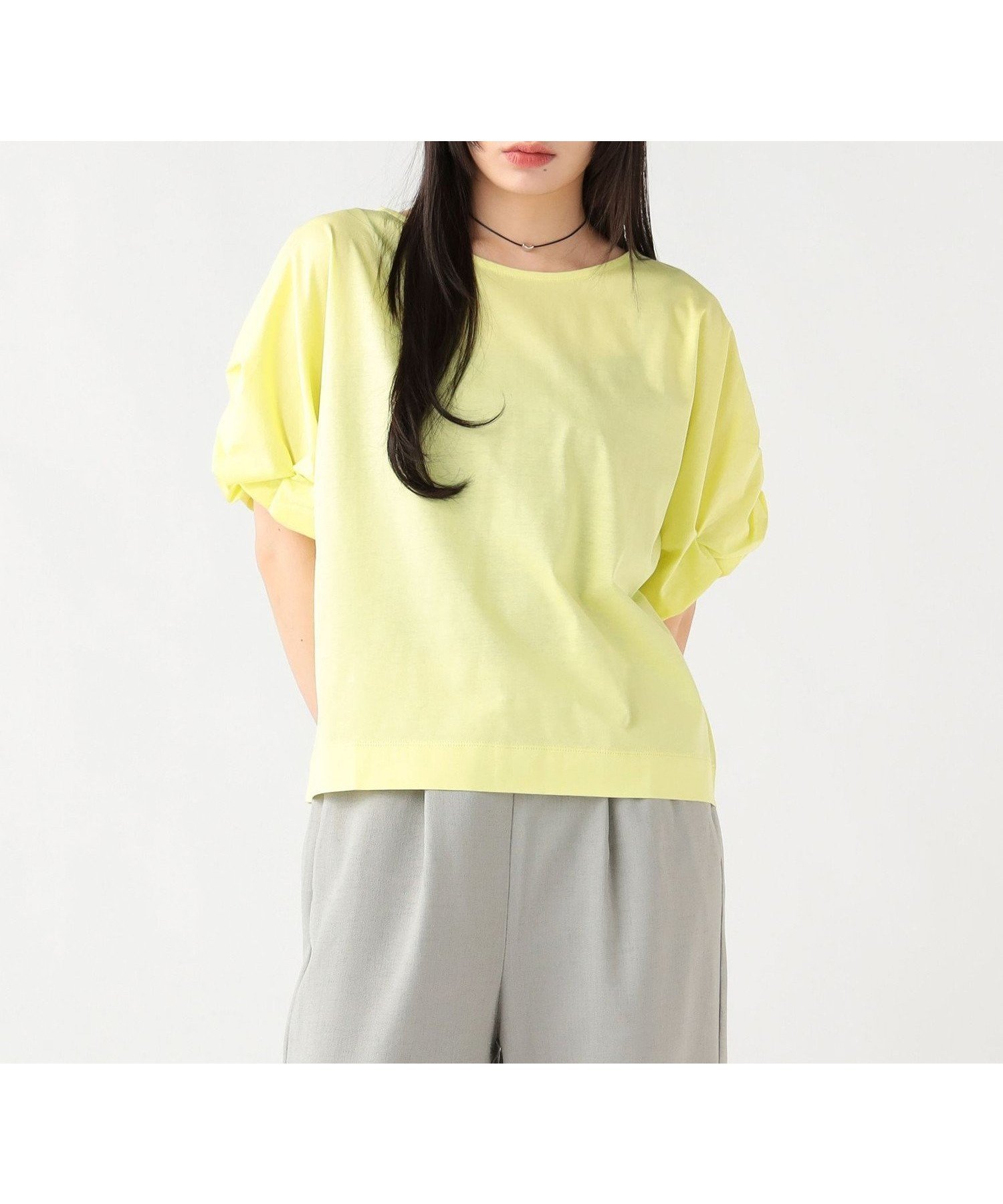 【ビームス ハート/BEAMS HEART】のねじりスリーブ プルオーバー インテリア・キッズ・メンズ・レディースファッション・服の通販 founy(ファウニー) 　ファッション　Fashion　レディースファッション　Fashion for Women　トップス・カットソー　Cut & Sew Tops　カジュアルプルオーバー・ニットトップス　Pullovers & Knit Tops / Casual Pullovers　シンプル　Simple, Minimal　スラックス　Slacks, Dress Pants　スリーブ　Sleeve, Long Sleeve / Short Sleeve　タイトスカート　Pencil Skirt, Tight Skirt　ツイスト　Tweed, Tweed Fabric　デニム　Denim, Jeans Material　LIME|ID: prp329100004993617 ipo3291000000037400521