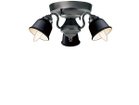 【フライミー ファクトリー/FLYMEe Factory / GOODS】のCUSTOM SERIES 3 Ceiling Lamp × Petit Steel / カスタムシリーズ 3灯シーリングランプ × スチール(プチ) 器具本体:ビンテージメタル、シェード:ブラック|ID:prp329100000000717