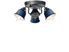 【フライミー ファクトリー/FLYMEe Factory / GOODS】のCUSTOM SERIES 3 Ceiling Lamp × Petit Steel / カスタムシリーズ 3灯シーリングランプ × スチール(プチ) 器具本体:ビンテージメタル、シェード:ディープブルー|ID:prp329100000000717