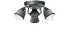 【フライミー ファクトリー/FLYMEe Factory / GOODS】のCUSTOM SERIES 3 Ceiling Lamp × Petit Steel / カスタムシリーズ 3灯シーリングランプ × スチール(プチ) 器具本体:ビンテージメタル、シェード:ディープグレー|ID: prp329100000000717 ipo3291000000033499570