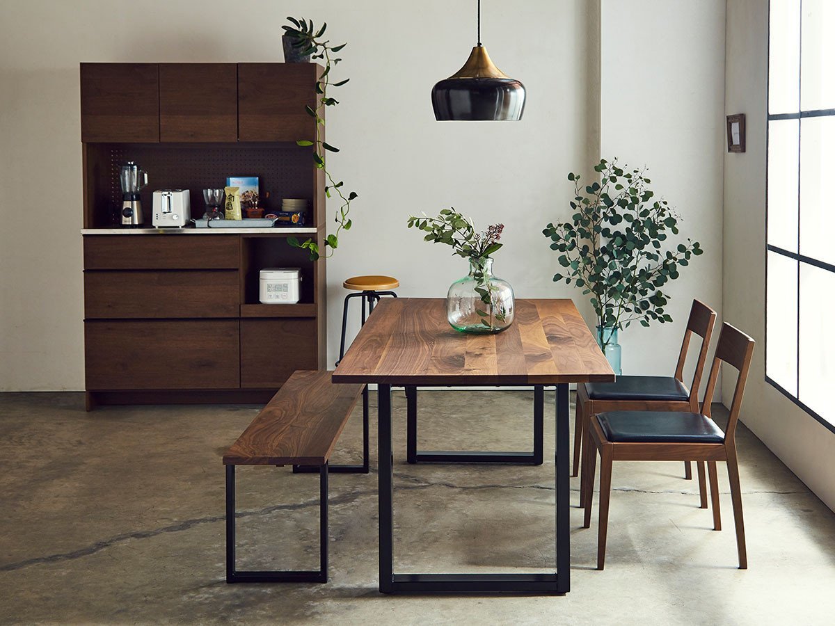 【フライミー ファクトリー/FLYMEe Factory / GOODS】のDINING TABLE / ダイニングテーブル #100783(角面タイプ) インテリア・キッズ・メンズ・レディースファッション・服の通販 founy(ファニー) 　オイル　Oil　シンプル　Simple　テーブル　Table　バランス　Balance　ホーム・キャンプ・アウトドア・お取り寄せ　Home,Garden,Outdoor,Camping Gear　家具・インテリア　Furniture　テーブル　Table　ダイニングテーブル　Dining Table　天板「ウォールナット」参考イメージ|ID: prp329100000000740 ipo3291000000026194054