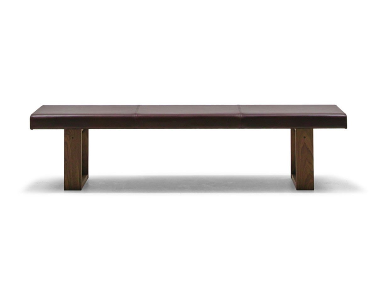 【マスターウォール/MASTERWAL / GOODS】のGROW BENCH / グロウ ベンチ ウッドレッグス インテリア・キッズ・メンズ・レディースファッション・服の通販 founy(ファニー) 　クッション　Cushion　テーブル　Table　フォルム　Form　モダン　Modern　ホーム・キャンプ・アウトドア・お取り寄せ　Home,Garden,Outdoor,Camping Gear　家具・インテリア　Furniture　チェア・椅子　Chair　ベンチ・ダイニングベンチ　Bench/Dining Bench　張地:ガルボ ブラウンルージュ(レザー8)、脚部:ウォールナット(オイル塗装)、サイズ:幅180cm|ID: prp329100000000786 ipo3291000000030175107