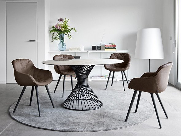 【カリガリス/Calligaris / GOODS】のVORTEX / ヴォルテックス ガラス天板 CS/4108-FD 120 インテリア・キッズ・メンズ・レディースファッション・服の通販 founy(ファニー) 　ガラス　Glass　テーブル　Table　フレーム　Flame　ラウンド　Round　ホーム・キャンプ・アウトドア・お取り寄せ　Home,Garden,Outdoor,Camping Gear　家具・インテリア　Furniture　テーブル　Table　ダイニングテーブル　Dining Table　参考商品|ID: prp329100000000834 ipo3291000000025320749