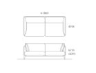 【デュアル/dual / GOODS】のsofa 2P / 3P / ソファ 2人掛け / 3人掛け 「2人掛け」寸法図|ID: prp329100000000957 ipo3291000000037062361