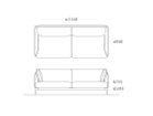 【デュアル/dual / GOODS】のsofa 2P / 3P / ソファ 2人掛け / 3人掛け 「3人掛け」寸法図|ID: prp329100000000957 ipo3291000000037062362