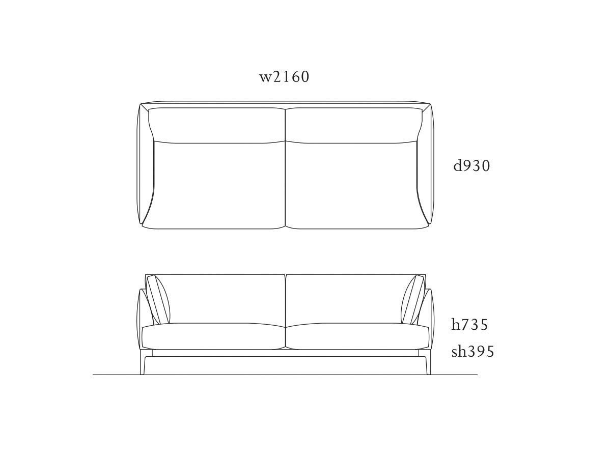 【デュアル/dual / GOODS】のsofa 2P / 3P / ソファ 2人掛け / 3人掛け インテリア・キッズ・メンズ・レディースファッション・服の通販 founy(ファウニー) 　スリム　Slim, Slim Fit　ファブリック　Fabric, Textile　ホーム・キャンプ・アウトドア・お取り寄せ　Home Living / Home & Lifestyle / Camping Gear / Outdoor Camping　家具・インテリア　Home Furniture & Interior. Stylish & Functional Living Spaces　ソファー　Couches & Sofas　「3人掛け」寸法図|ID: prp329100000000957 ipo3291000000037062362