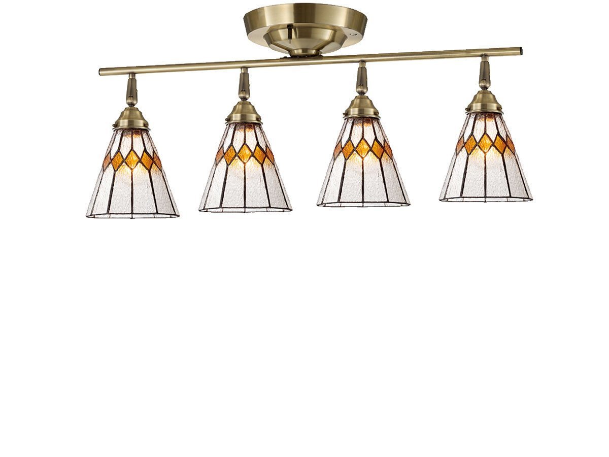【フライミー ファクトリー/FLYMEe Factory / GOODS】のCUSTOM SERIES4 Ceiling Lamp × Stained Glass Break / カスタムシリーズ 4灯シーリングランプ × ステンドグラス(ブレイク) インテリア・キッズ・メンズ・レディースファッション・服の通販 founy(ファニー) 　送料無料　Free Shipping　イエロー　Yellow　オレンジ　Orange　ハンド　Hand, Handmade　ホーム・キャンプ・アウトドア・お取り寄せ　Home Living / Home & Lifestyle / Camping Gear / Outdoor Camping　家具・インテリア　Home Furniture & Interior. Stylish & Functional Living Spaces　ライト・照明　Lamps & Lighting Fixtures　シーリングライト・天井照明　Ceiling Light / Flush Mount Light　器具本体:ゴール|ID: prp329100000001055 ipo3291000000030232305