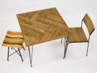 【ラフアンドタフ/ROUGH & TOUGH / GOODS】のCOOKE Cafe Table / クック カフェテーブル 木材の組み合わせで天板にパターンを描いています。|ID:prp329100000001339