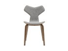 【フリッツ ハンセン/FRITZ HANSEN / GOODS】のGRAND PRIX / グランプリチェア フロントパディング ウッドレッグ 4130 張地:HALLINGDAL / 130 グレー、ウッド:ナチュラルウッド / ウォルナット|ID:prp329100000001477