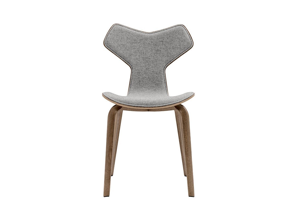 【フリッツ ハンセン/FRITZ HANSEN / GOODS】のGRAND PRIX / グランプリチェア フロントパディング ウッドレッグ 4130 インテリア・キッズ・メンズ・レディースファッション・服の通販 founy(ファニー) 　インド　Indian Textile　ウッド　Wooden Design　春　Spring　ファブリック　Fabric, Textile　フォルム　Silhouette, Form　ミラノ　Milano Style, Italian-Inspired　送料無料　Free Shipping　おすすめ　Recommended / Our Picks　ホーム・キャンプ・アウトドア・お取り寄せ　Home Living / Home & Lifestyle / Camping Gear / Outdoor Camping　家具・インテリア　Home Furniture & Interior. Stylish & Functional Living Spaces　チェア・椅子　Seating & Chairs　ダイニングチェア・木製チェア　Dining Chairs　張地:HALLINGDAL / 130 グレー、ウッド:ナチュラルウッド / ウォルナット|ID: prp329100000001477 ipo3291000000034606022