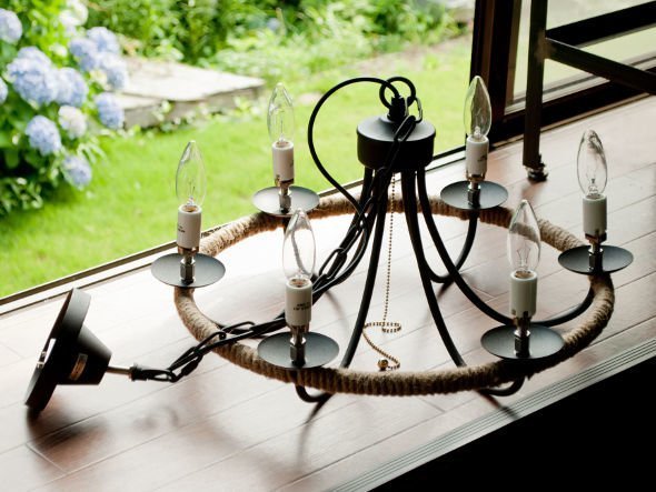 【ハモサ/HERMOSA / GOODS】のCIRCLE ROPE CHANDELIER / サークルロープシャンデリア 人気、トレンドファッション・服の通販 founy(ファニー) 　送料無料　Free Shipping　サークル　Circle, Round Design　フレーム　Frame, Outline　ヴィンテージ　Vintage Style　人気　Popular, Best Seller　ホーム・キャンプ・アウトドア・お取り寄せ　Home Living / Home & Lifestyle / Camping Gear / Outdoor Camping　家具・インテリア　Home Furniture & Interior. Stylish & Functional Living Spaces　ライト・照明　Lamps & Lighting Fixtures　シャンデリア・クリスタル照明　Chandelier / Crystal Ceiling Light　other-3|ID: prp329100000001492 ipo3291000000031543410