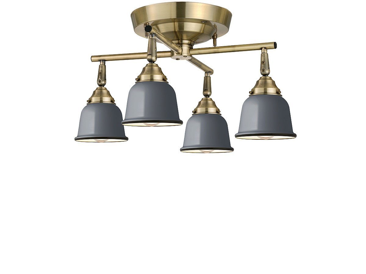 【フライミー ファクトリー/FLYMEe Factory / GOODS】のCUSTOM SERIES 4 Cross Ceiling Lamp × Petit Steel / カスタムシリーズ 4灯クロスシーリングランプ × スチール(プチ) インテリア・キッズ・メンズ・レディースファッション・服の通販 founy(ファニー) 　送料無料　Free Shipping　おすすめ　Recommended / Our Picks　クラシカル　Classical, Vintage-Inspired　シンプル　Simple, Minimal　ホーム・キャンプ・アウトドア・お取り寄せ　Home Living / Home & Lifestyle / Camping Gear / Outdoor Camping　家具・インテリア　Home Furniture & Interior. Stylish & Functional Living Spaces　ライト・照明　Lamps & Lighting Fixtures　シーリングライト・天井照明　Ceiling Light / Flush Mount Light　器具本体:ゴールド、シェード:ディープグレー|ID: prp329100000001503 ipo3291000000030241179