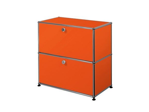 【ユーエスエム/USM / GOODS】のUSM Haller Sideboard / USMハラー サイドボード W / D / H:773 / 373 / 740mm ドロップダウンドア × 2 インテリア・キッズ・メンズ・レディースファッション・服の通販 founy(ファニー) コレクション Collection, Seasonal Line コンパクト Compact, Small Size シンプル Simple, Minimal ダウン Down, Puffer テーブル Table, Dining Table デスク Desk, Work Desk ドロップ Drop Shoulder, Dropped Style ニューヨーク New York, NYC Style ボックス Boxy, Box Shape ホーム・キャンプ・アウトドア・お取り寄せ Home Living / Home & Lifestyle / Camping Gear / Outdoor Camping 家具・インテリア Home Furniture & Interior. Stylish & Functional Living Spaces 収納家具・キャビネット Storage Furniture サイドボード・リビング収納 Cabinet / Storage Cabinet ピュアオレンジ(海外取り寄せ)|ID: prp329100000001539 ipo3291000000036813733