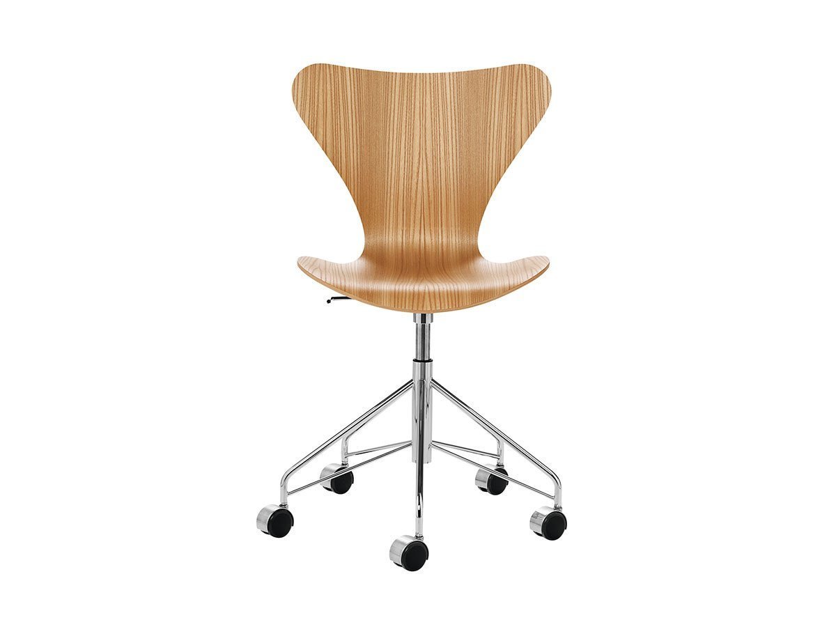 【フリッツ ハンセン/FRITZ HANSEN / GOODS】のSERIES 7 / セブンチェア キャスター付き回転ベース 3117 インテリア・キッズ・メンズ・レディースファッション・服の通販 founy(ファニー) 　ウッド　Wooden Design　キャップ　Cap, Baseball Cap　シェイプ　Shape, Slim Fit　シルク　Silk, 100% Silk　フォルム　Silhouette, Form　送料無料　Free Shipping　おすすめ　Recommended / Our Picks　ホーム・キャンプ・アウトドア・お取り寄せ　Home Living / Home & Lifestyle / Camping Gear / Outdoor Camping　家具・インテリア　Home Furniture & Interior. Stylish & Functional Living Spaces　チェア・椅子　Seating & Chairs　オフィスチェア・在宅ワーク用チェア　Office & Desk Chairs　シェル:ナチュラルウッド / エルム、脚部:クローム仕上、キャスターキャップ:クローム仕上|ID: prp329100000001582 ipo3291000000034365759