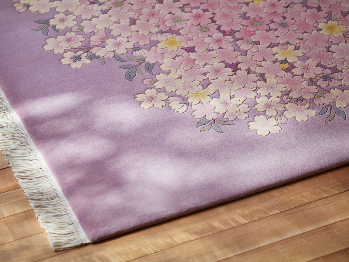 【山形緞通/Yamagata Dantsu / GOODS】のCLASSIC LINE okazu / 古典ライン 桜花図 262 × 262cm 人気、トレンドファッション・服の通販 founy(ファニー) 　ホーム・キャンプ・アウトドア・お取り寄せ　Home Living / Home & Lifestyle / Camping Gear / Outdoor Camping　家具・インテリア　Home Furniture & Interior. Stylish & Functional Living Spaces　その他 インテリア雑貨、家具　Home Decor & Furniture Extras　other-3|ID: prp329100000001694 ipo3291000000031492322