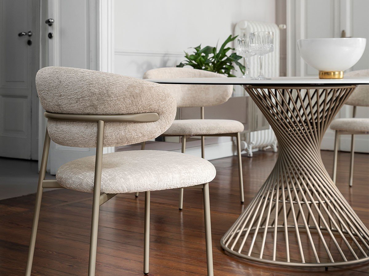 【カリガリス/Calligaris / GOODS】のVORTEX / ヴォルテックス セラミック天板 CS/4108-FD 120 人気、トレンドファッション・服の通販 founy(ファニー) 　コンパクト　Compact　テーブル　Table　フレーム　Flame　ラウンド　Round　ホーム・キャンプ・アウトドア・お取り寄せ　Home,Garden,Outdoor,Camping Gear　家具・インテリア　Furniture　テーブル　Table　ダイニングテーブル　Dining Table　other-5|ID: prp329100000001738 ipo3291000000031465656