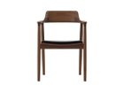 【ヒロシマ/HIROSHIMA / GOODS】のArm Chair / アームチェア 張座(ウォルナット) フレームWB-1 ライトブラウン、張地:leather L-01(#5191 / ブラック)|ID:prp329100000001857