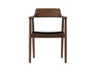 【ヒロシマ/HIROSHIMA / GOODS】のArm Chair / アームチェア 張座(ウォルナット) フレームWB-1 ライトブラウン、張地:leather L-01(#5191 / ブラック)|ID: prp329100000001857 ipo3291000000033907683