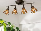 【フライミー ファクトリー/FLYMEe Factory / GOODS】のCUSTOM SERIES 4 Ceiling Lamp × Stained Glass Checker / カスタムシリーズ 4灯シーリングランプ × ステンドグラス(チェッカー) 器具本体:ビンテージメタル|ID: prp329100000001882 ipo3291000000036305066