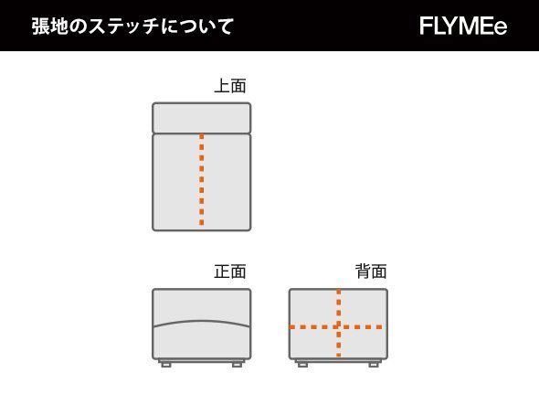 【マスターウォール/MASTERWAL / GOODS】のCOMPOSIT SYSTEM SOFA / コンポジット システムソファ アームレス インテリア・キッズ・メンズ・レディースファッション・服の通販 founy(ファニー) 　クッション　Cushion　フラット　Flat　リラックス　Relax　ホーム・キャンプ・アウトドア・お取り寄せ　Home,Garden,Outdoor,Camping Gear　家具・インテリア　Furniture　ソファー　Sofa　張地にレザーをご選択の場合、上図の点線の位置にステッチが入ります。|ID: prp329100000001934 ipo3291000000030170569