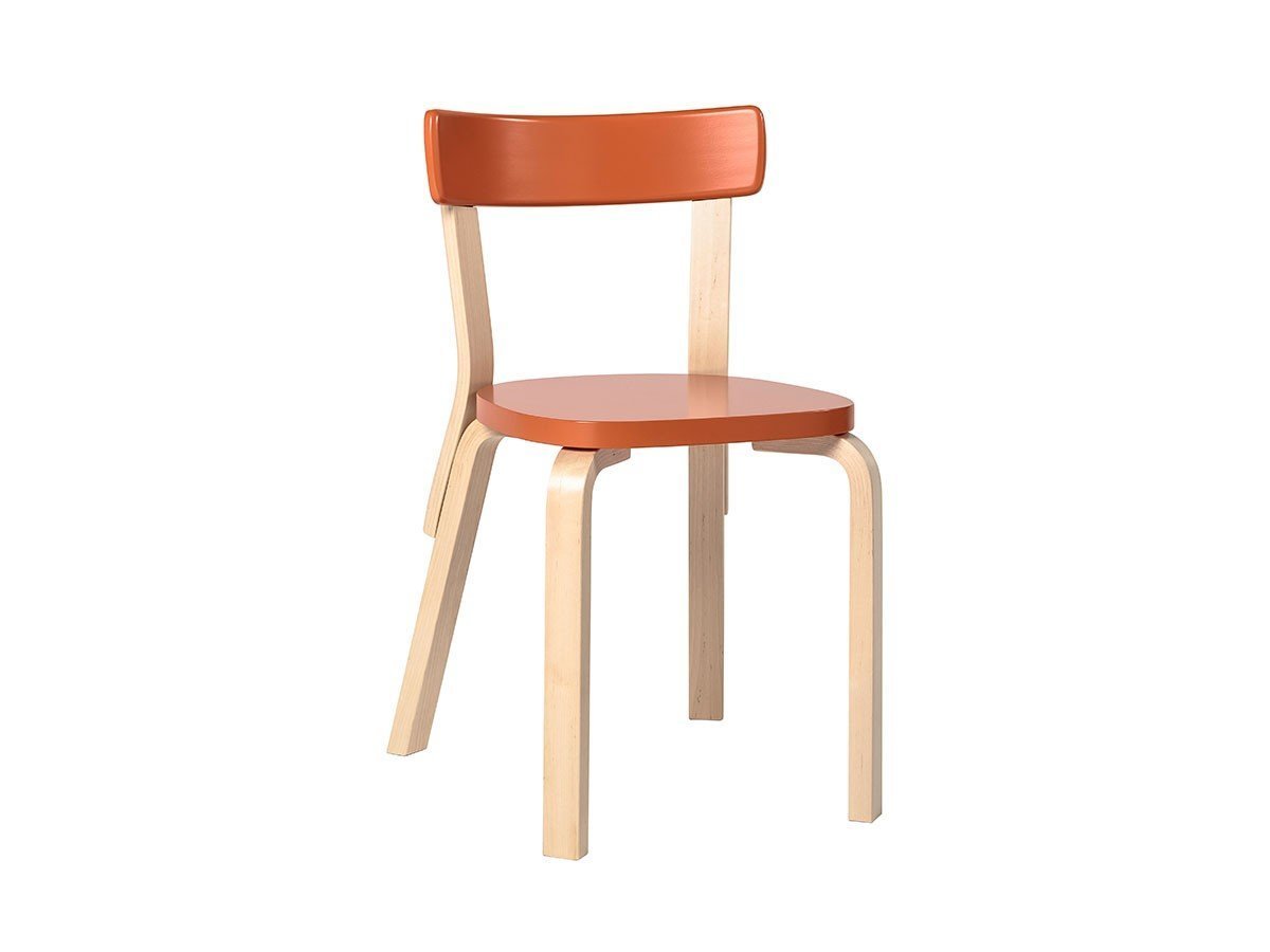 【アルテック/artek / GOODS】のCHAIR 69 / チェア 69 インテリア・キッズ・メンズ・レディースファッション・服の通販 founy(ファニー) 　送料無料　Free Shipping　シンプル　Simple　人気　Popularity　ホーム・キャンプ・アウトドア・お取り寄せ　Home,Garden,Outdoor,Camping Gear　家具・インテリア　Furniture　チェア・椅子　Chair　ダイニングチェア　Dining Chair　本体:ナチュラルラッカー / 背座:オレンジラッカー|ID: prp329100000001963 ipo3291000000026910374