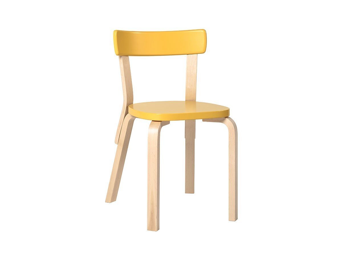 【アルテック/artek / GOODS】のCHAIR 69 / チェア 69 インテリア・キッズ・メンズ・レディースファッション・服の通販 founy(ファニー) 　送料無料　Free Shipping　シンプル　Simple　人気　Popularity　ホーム・キャンプ・アウトドア・お取り寄せ　Home,Garden,Outdoor,Camping Gear　家具・インテリア　Furniture　チェア・椅子　Chair　ダイニングチェア　Dining Chair　本体:ナチュラルラッカー / 背座:イエローラッカー|ID: prp329100000001963 ipo3291000000026910375