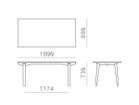 【アリアケ/ARIAKE / GOODS】のBeam Table / ビームテーブル 寸法図「幅180cm」|ID:prp329100000001969