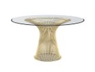 【ノル/Knoll / GOODS】のPlatner Collection Dining Table / プラットナーコレクション ダイニングテーブル 天板:クリアガラス、脚部:ゴールドプレート|ID:prp329100000002175