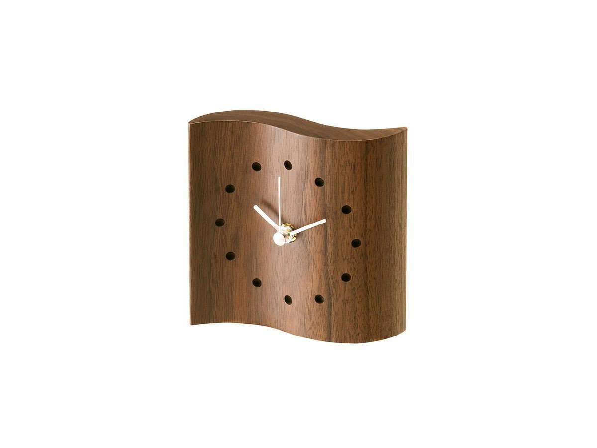 【コサイン/cosine / GOODS】のMINE CLOCK / マイン時計 高さ13cm インテリア・キッズ・メンズ・レディースファッション・服の通販 founy(ファニー) 　ウェーブ　Wavy Pattern　デスク　Desk, Work Desk　時計　Watch, Wristwatch　ホーム・キャンプ・アウトドア・お取り寄せ　Home Living / Home & Lifestyle / Camping Gear / Outdoor Camping　家具・インテリア　Home Furniture & Interior. Stylish & Functional Living Spaces　その他 インテリア雑貨、家具　Home Decor & Furniture Extras　ウッド:ウォルナット|ID: prp329100000002274 ipo3291000000030206298