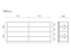 【マスターウォール/MASTERWAL / GOODS】のCROSS LIVING BOARD / クロス リビングボード 寸法図(幅160cm)|ID: prp329100000002390 ipo3291000000026444292